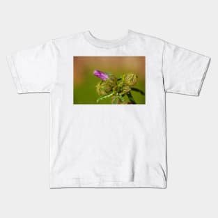 Pink Hibiscus Bud And Buds Kids T-Shirt